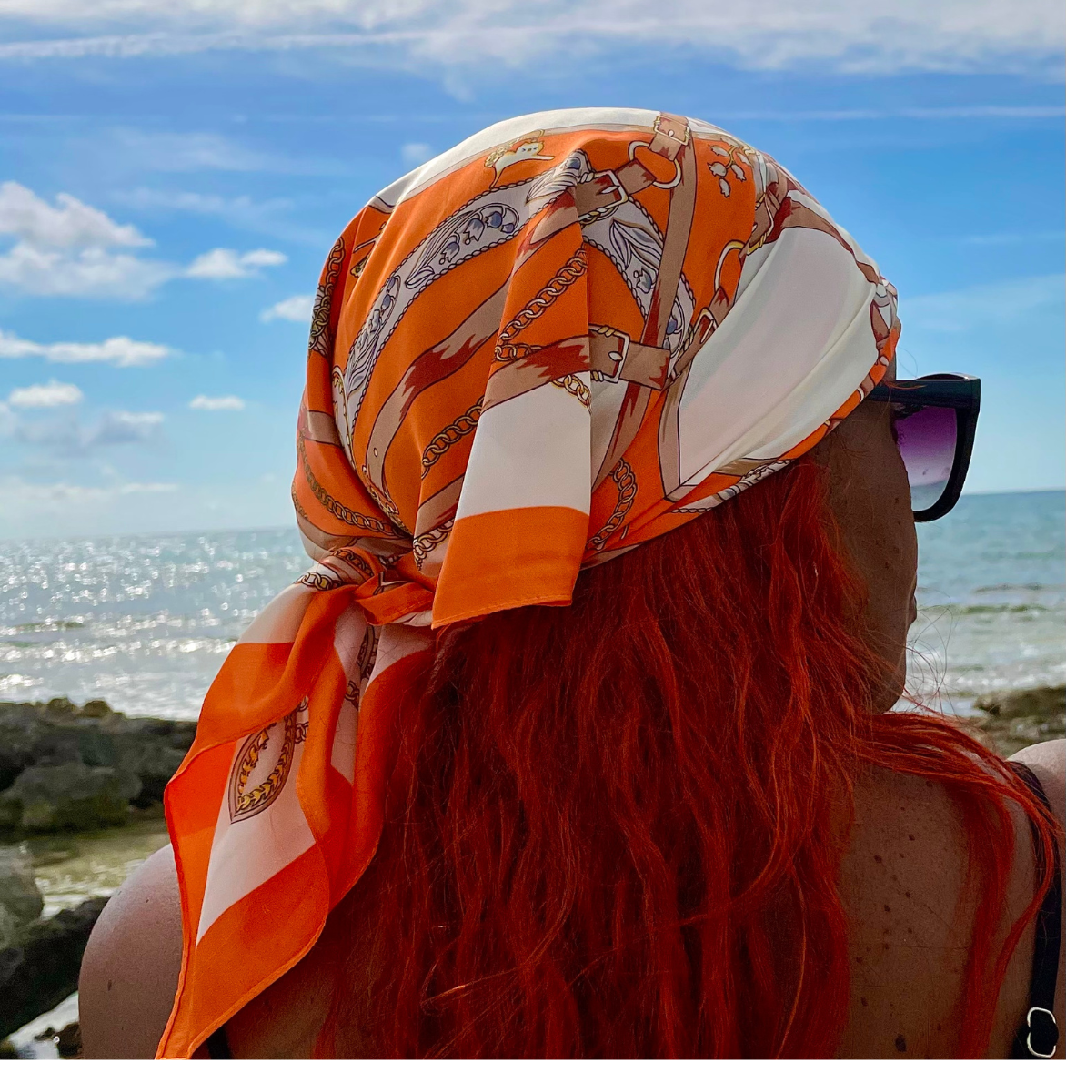 Fiery Orange Scarf - Bohemian Collection