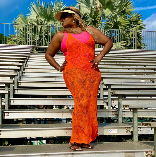 Knitted Beach Cover Up - Bohemian Collection