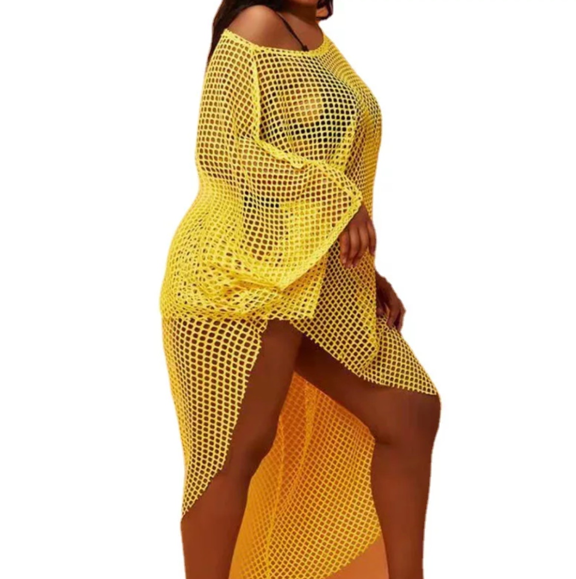 Plus Size Mesh Cover Up