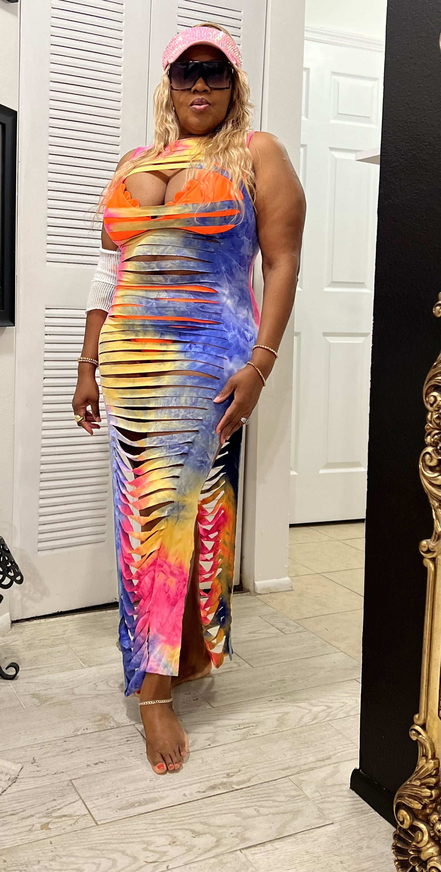 Multi Color Beach Cover Up