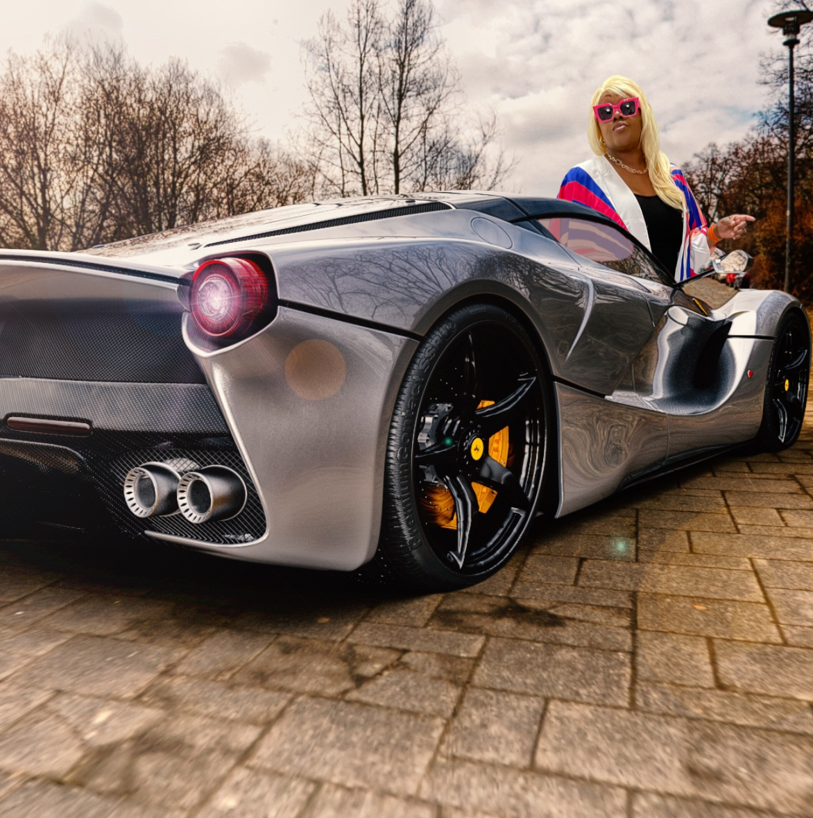 Blue, White & Pink Kimono Style Beach Cover Up