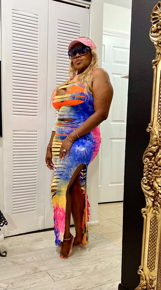 Multi Color Beach Cover Up