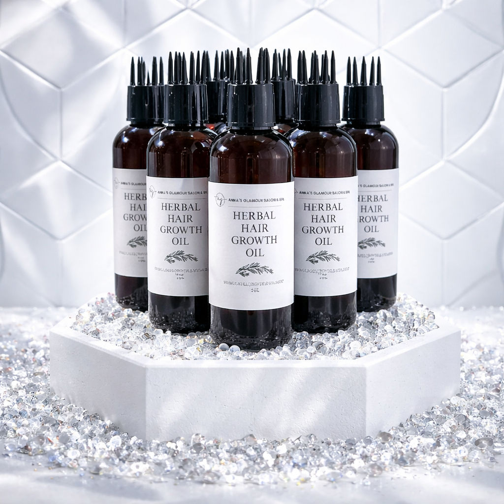 Anna's Glamour Herbal Hair Growth Oil with applicator - 4 oz Bottle