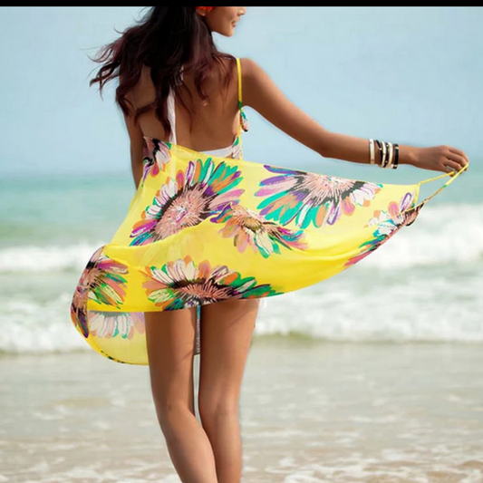 Summer Outer Beachwear - Bohemian Style Yellow