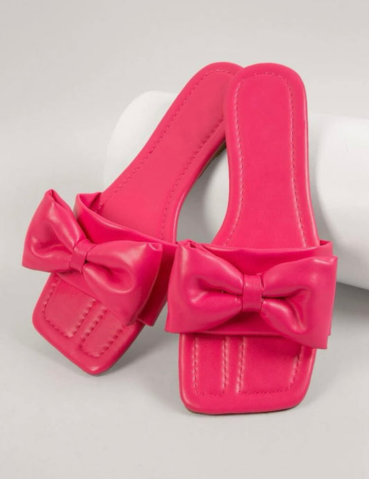 Bow Slides - Pink