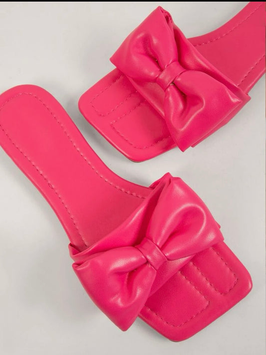 Bow Slides - Pink