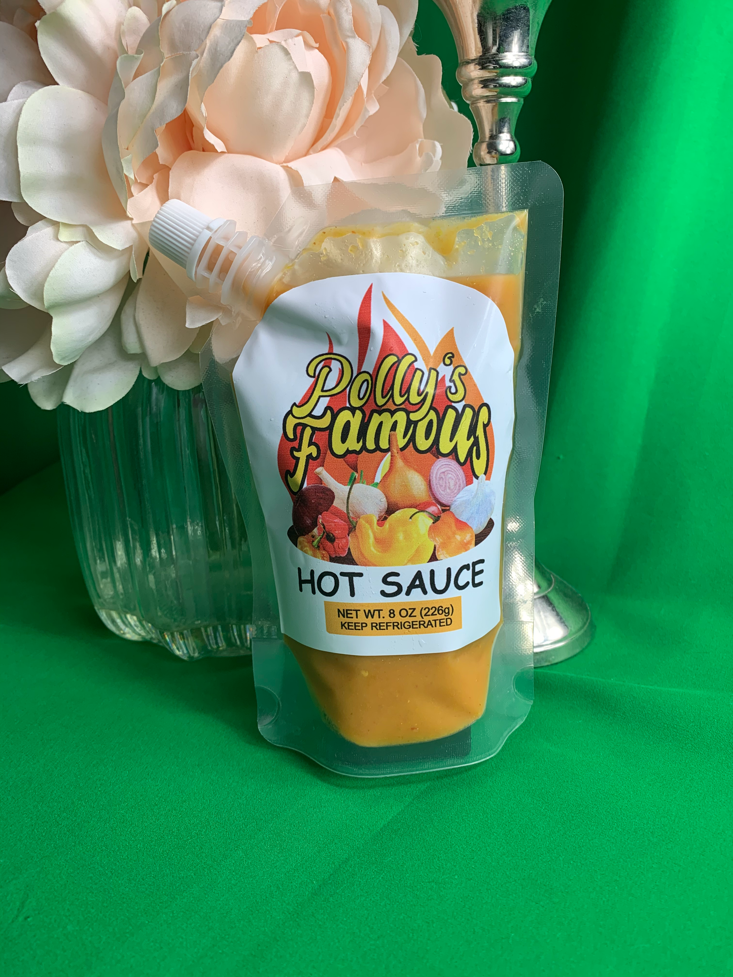Pollys Famous Hot Sauce - 8 oz
